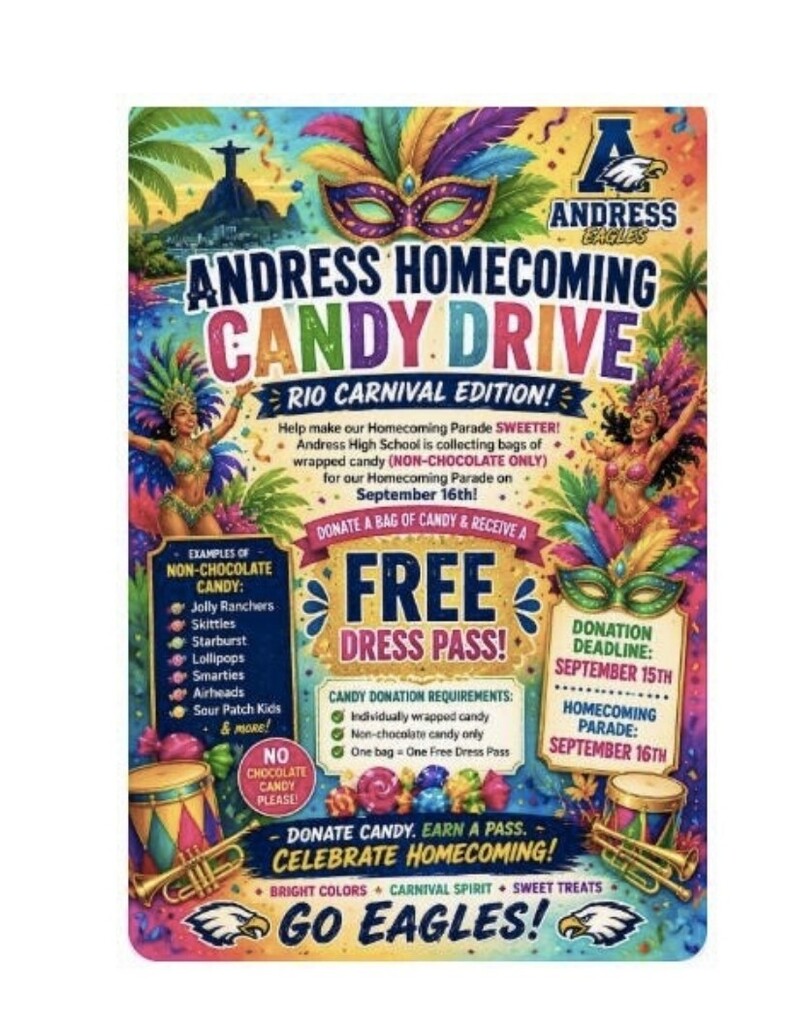 Andress Homecoming Candy Donation