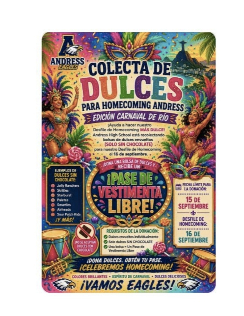 Colecta de Dulces Andress homecoming
