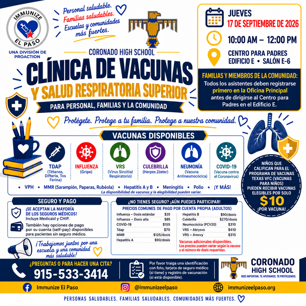 poster for a vaccination clinic spanish