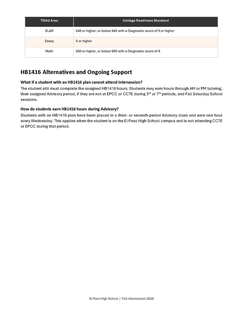 Word document with Q and A about intersation