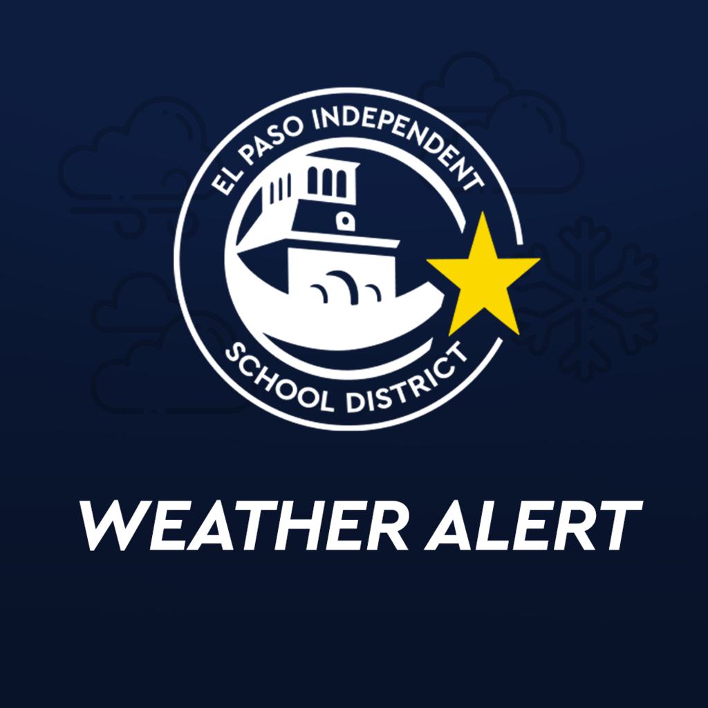 Navy Blue graphic with text that says Weather Alert