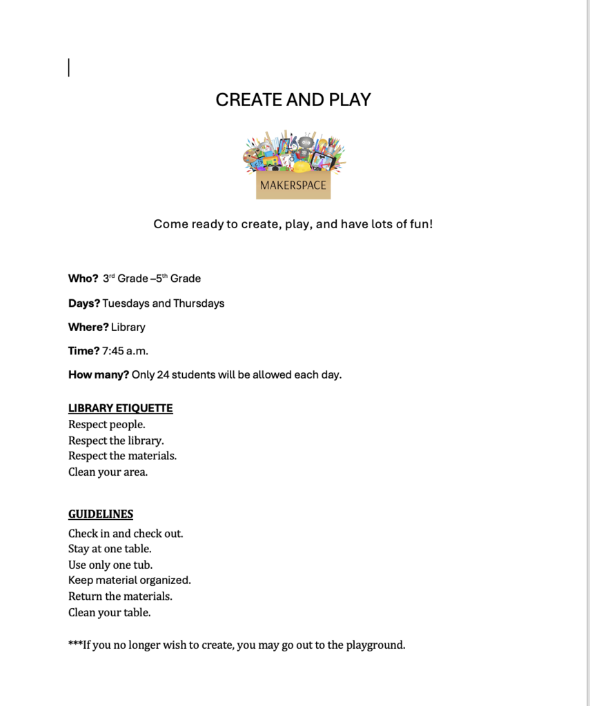 MakerSpace Flyer
