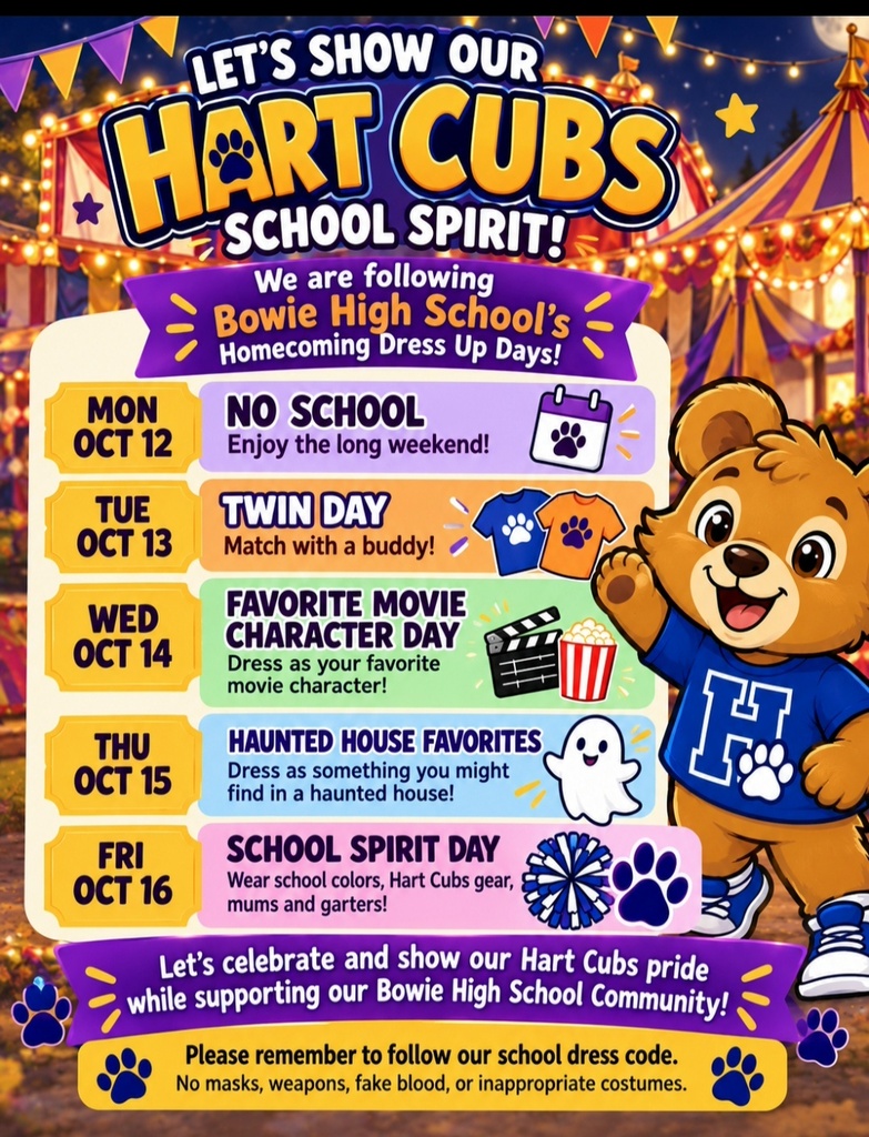 Bowie High School Dress Up Days 2026-2027