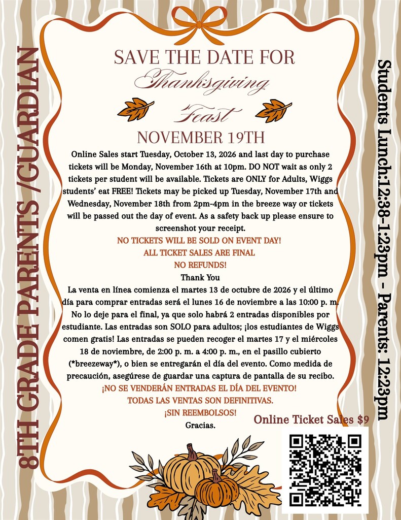 Thanksgiving lunch Flyer