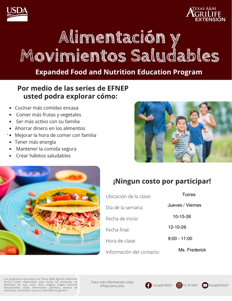 Nutrition Class Oct 15 9am