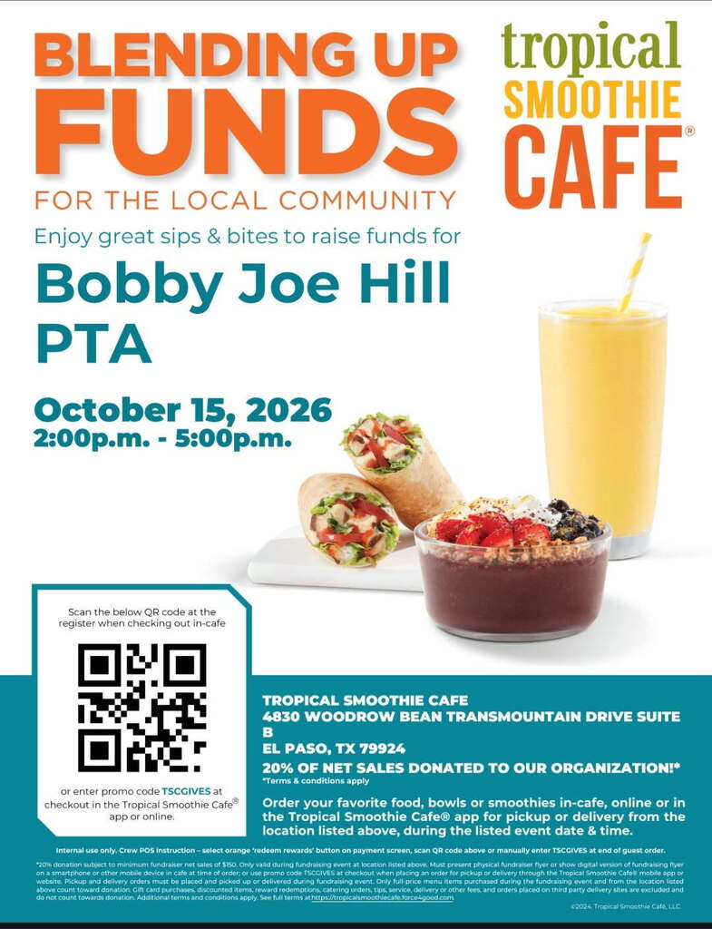 BJH Tropical Smoothie Cafe Fundraiser