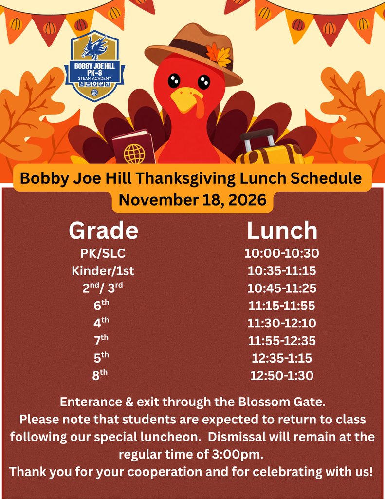 Lunch schedule