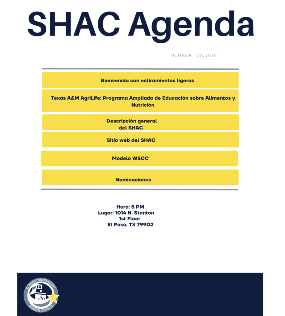 Agenda de SHAC