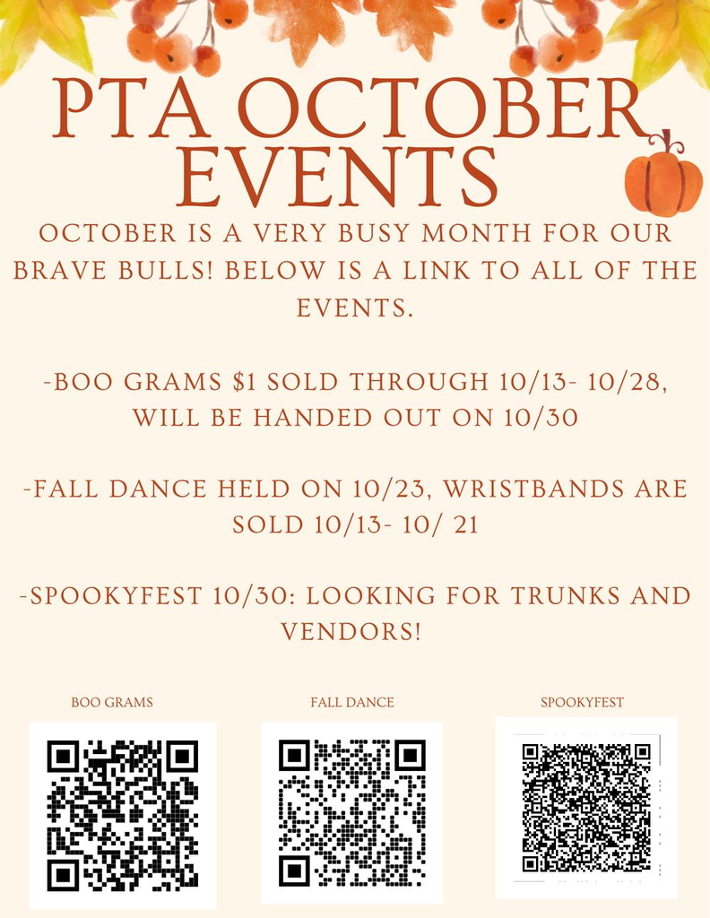 PTA October Events