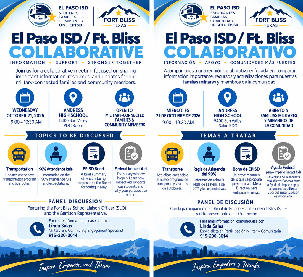 EPISD/Ft Bliss Collaborative Meeting