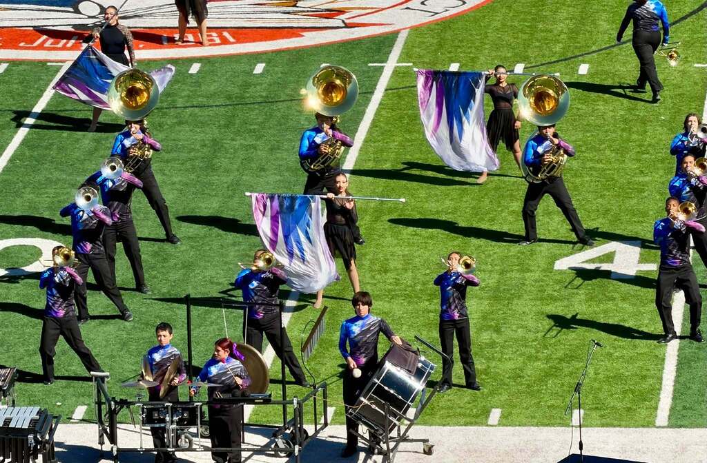 Burges HS Marching Band Performing