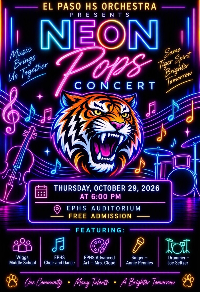 Flyer inviting parents to a concert on October 29.2026