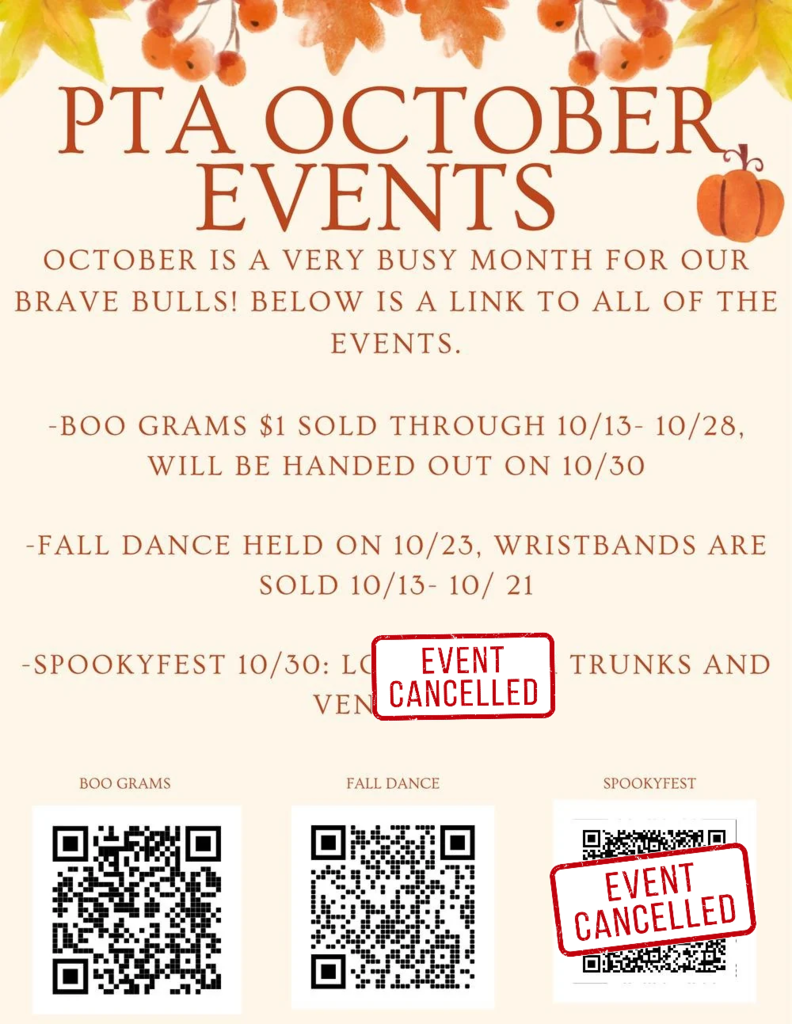 PTA Oct Events