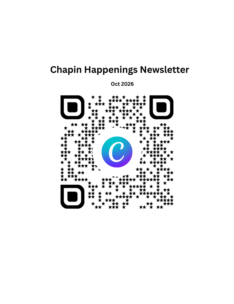 Chapin Happenings Oct Newsletter QR Code