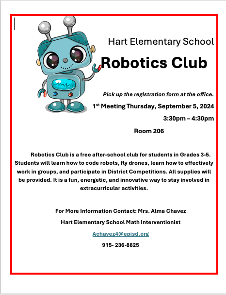 Robotics Flyer