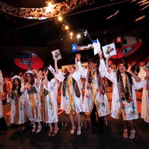 graduates at their ceremony