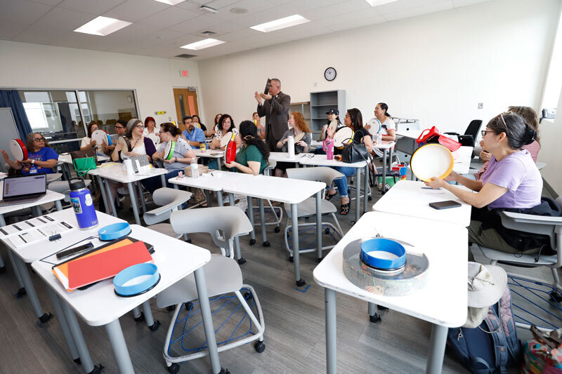 teachers in a classroom