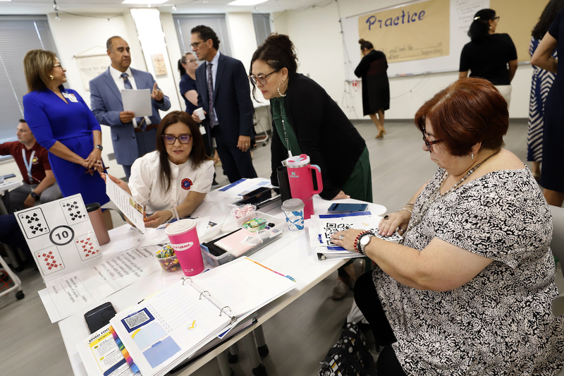 Principals and staff at training