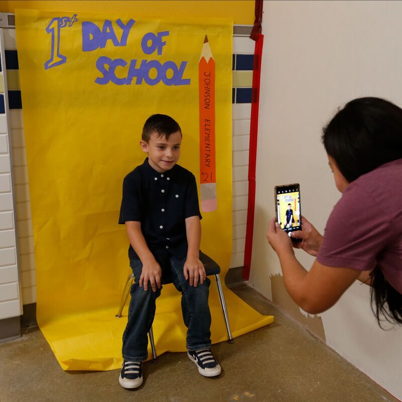 Student at first day of school