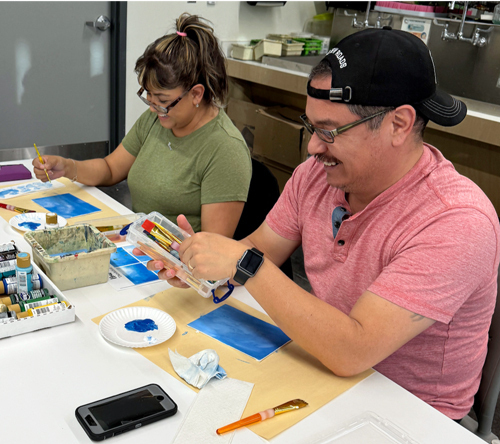 students engage in a healthy living class