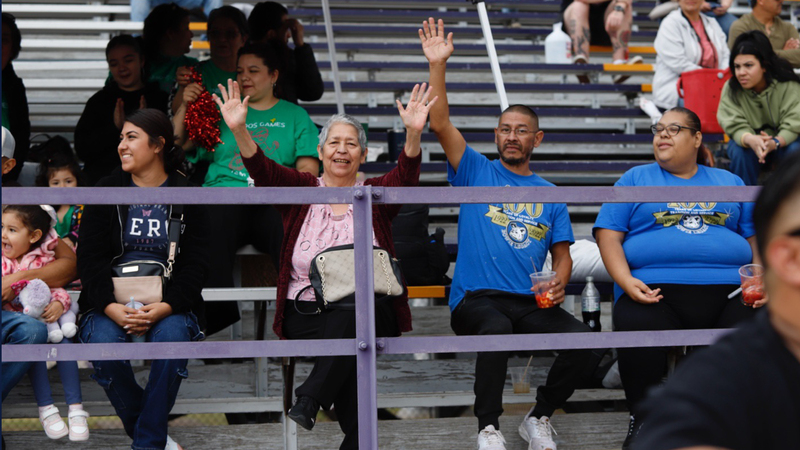 An image of a senior at an athletic event