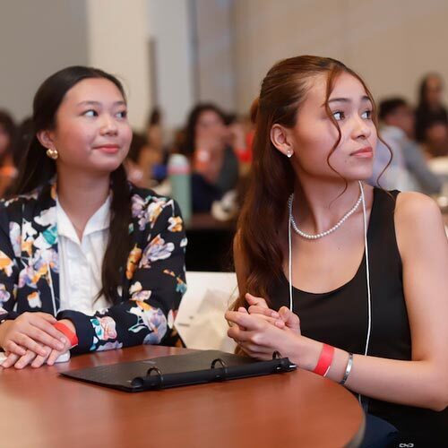 Students attend a presentation