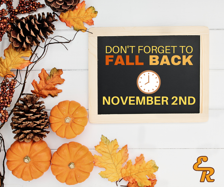 Don't forget to set your clocks back this weekend!