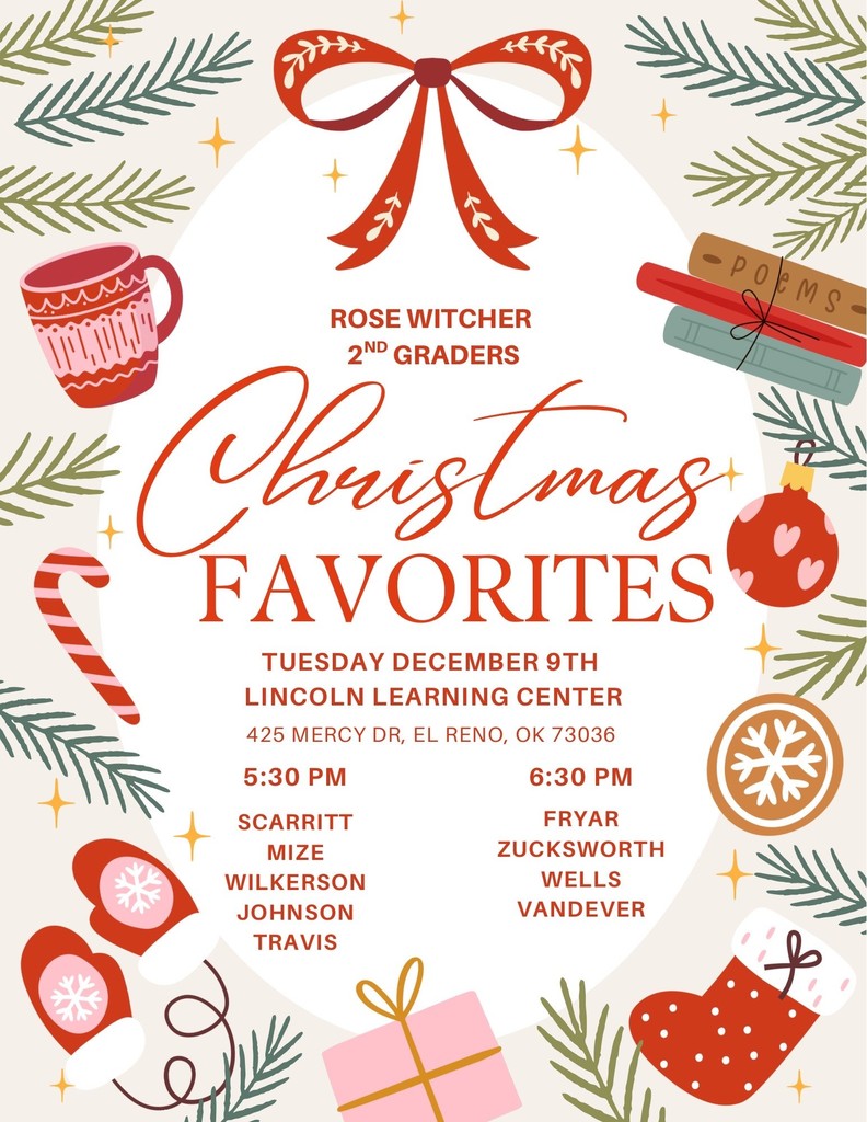 Our 2nd Grade Christmas Program is coming up! Join us Tuesday, December 9th at Lincoln Learning Center for a festive performance you won’t want to miss! Class list and performance times are in the graphic below.