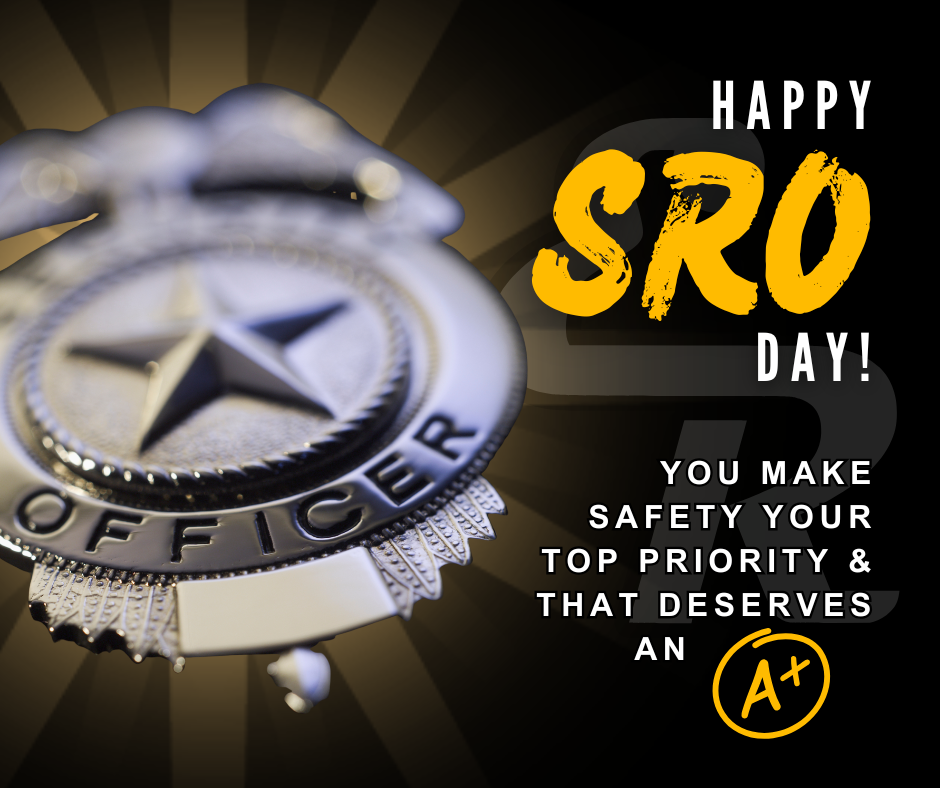 You make safety your top priority and that deserves an A+! 🏫💙 From morning greetings to keeping our hallways secure, our SRO makes a difference every day. Thank you for helping create a safe and welcoming place to learn and grow!