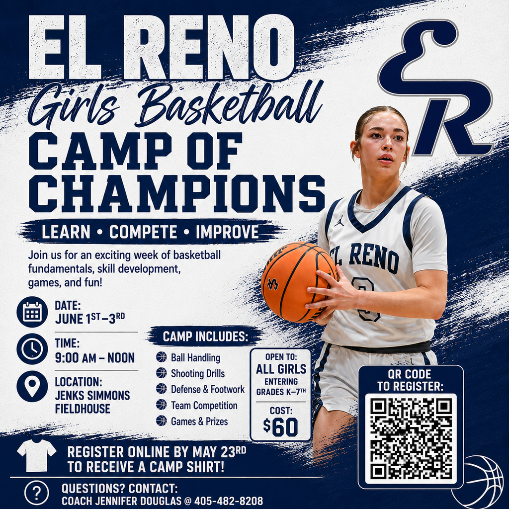 Girls Basketball Camp of Champions is coming June 1-3! Open to kindergarten-7th grade students from 9:00 AM–Noon each day. Cost is $60. Scan the QR code to register today and get ready for a fun-filled camp full of basketball skills, games, and teamwork!