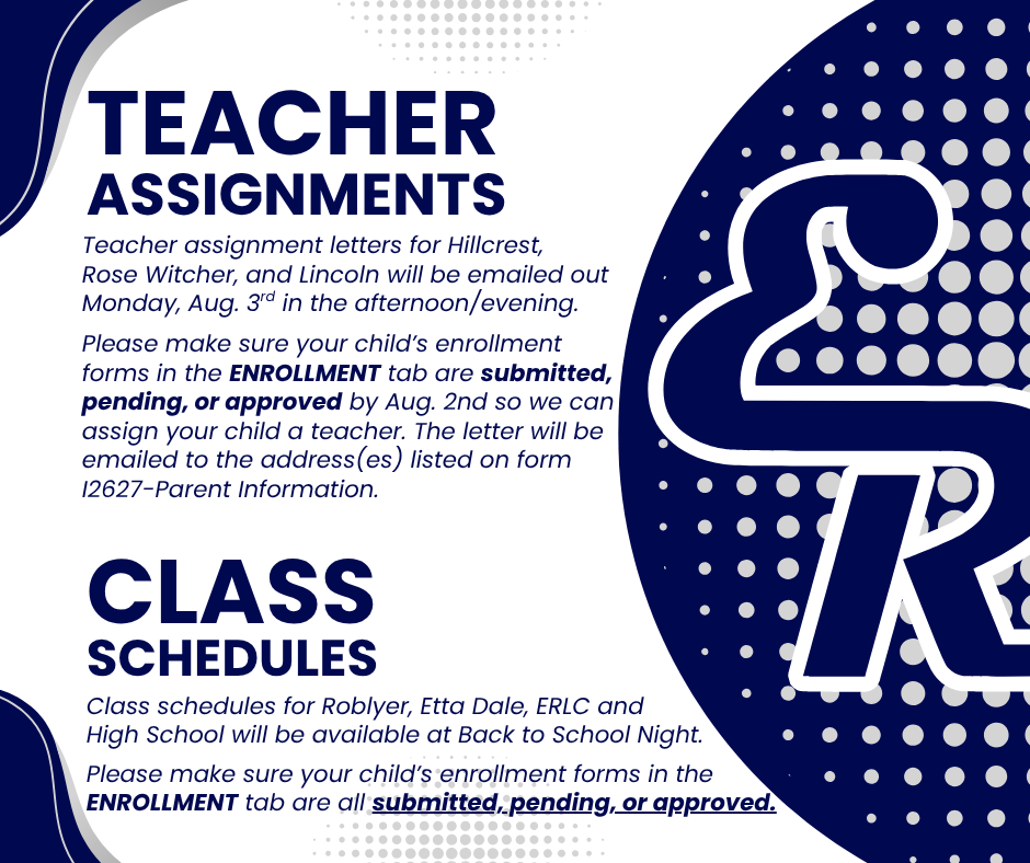 Teacher Assignments & Class Schedule Information