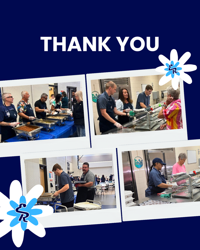 A big thank you to the El Reno Public School Foundation for providing lunch for our staff! ❤️ We also want to give a huge shoutout to Jeff Edwards and his crew for preparing such a delicious meal for everyone!  We appreciate you helping us kick off the school year with full bellies and happy hearts!