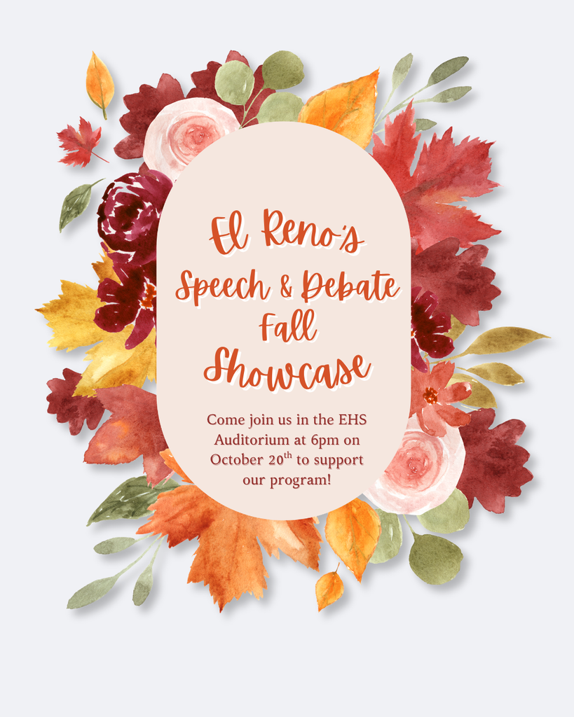 Join us for the EHS Speech & Debate Fall Showcase on October 20 at 6 PM in the EHS Auditorium! 🎭 Come support our talented students as they showcase their skills, confidence, and hard work. We can’t wait to see them shine!