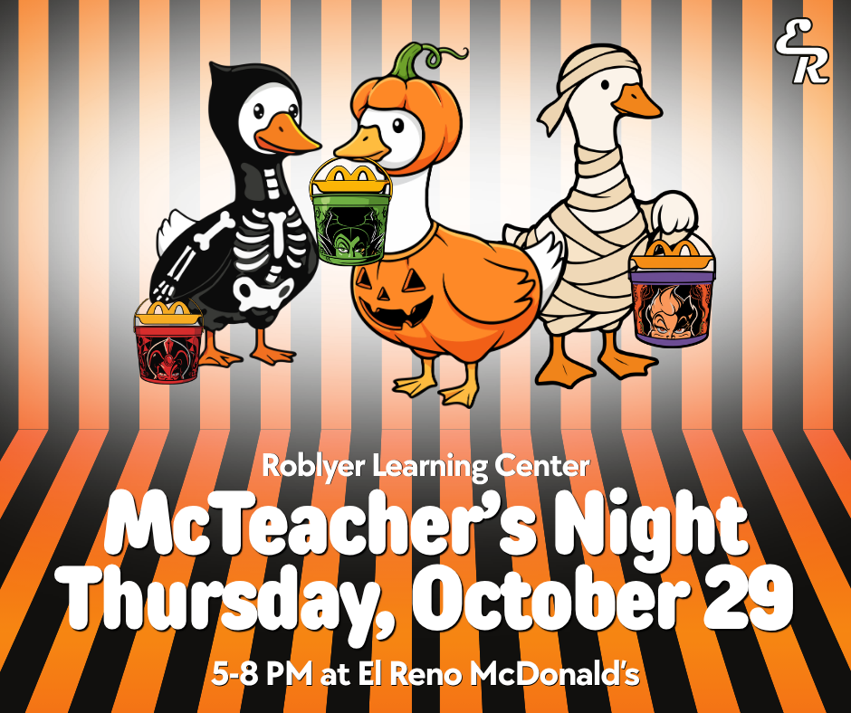 Our RLC geese are getting spooky, and we’re ready for a BOO-tiful night at McDonald’s! 📅 Thursday, October 29th ⏰ 5–8 PM 📍 McDonald’s in El Reno Come flock together for dinner and support RLC! Bring your little goblins, grab your favorite treats, and help support our students and school programs. It’s going to be a HONK-tastic night!