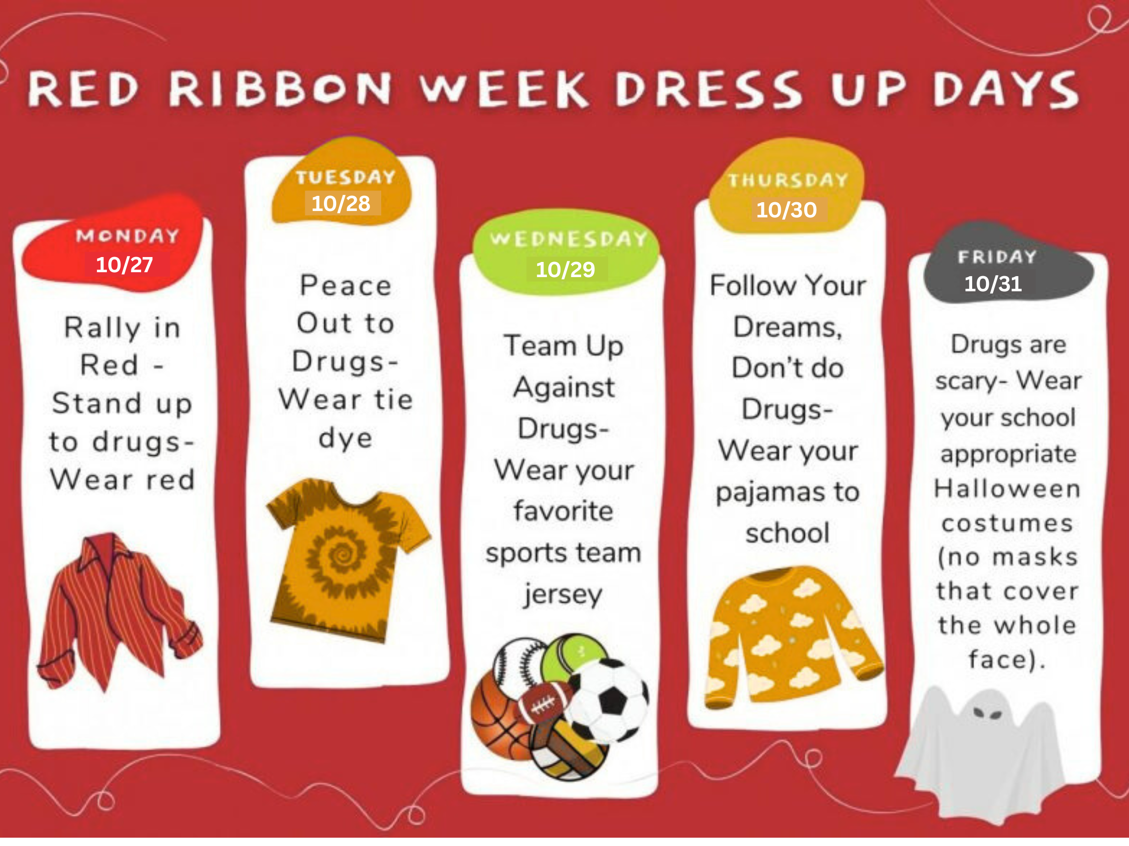 Eldred JSHS Pledges Drug-Free Future with Red Ribbon Spirit Week | Eldred  Central School District