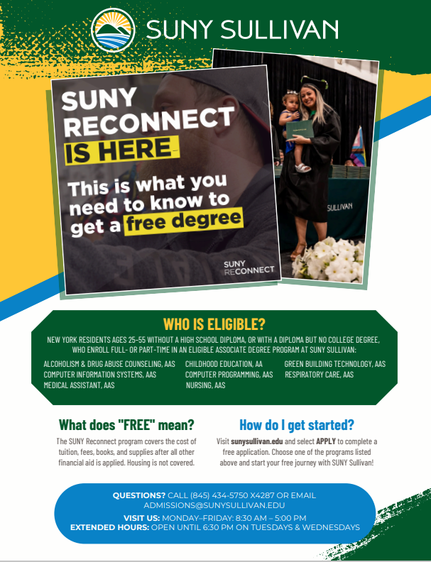 SUNY Reconnect Flyer