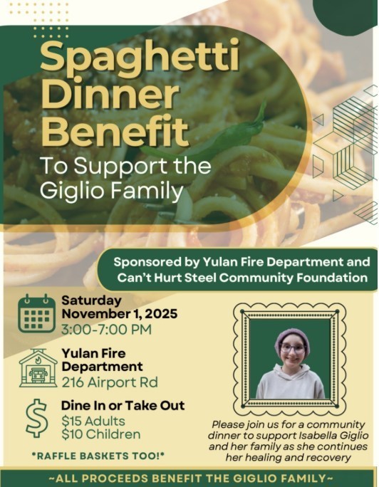Spaghetti Dinner Benefit Flyer