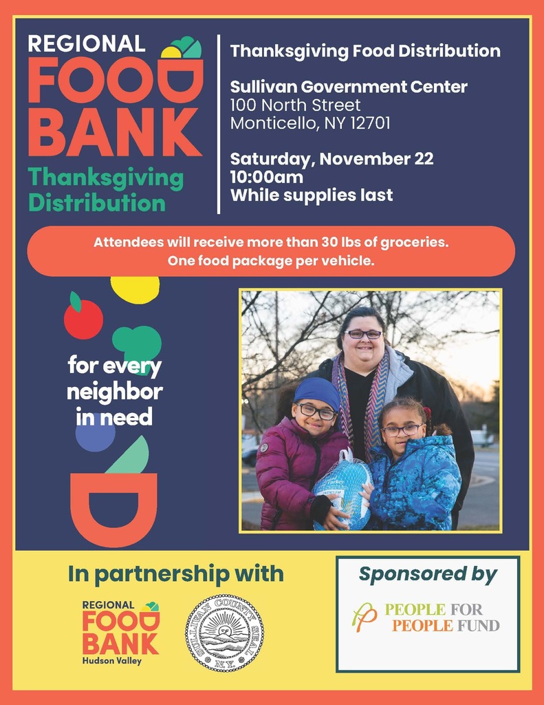 Food Bank Flyer for Thanksgiving