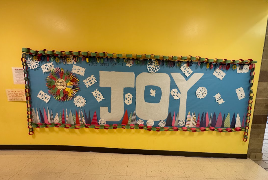 Image of the completed bulletin board created by students