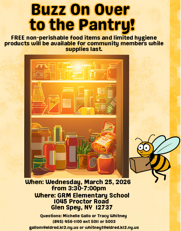 Flyer inviting community members to visit our pantry