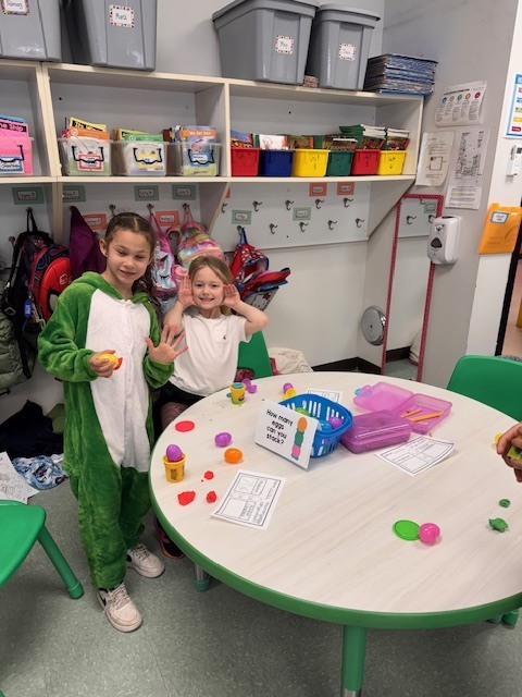 Image of students posing with their egg stem activity