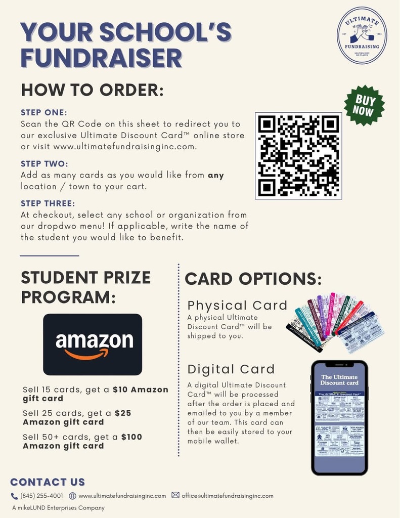 Image of a flyer with details on how to order the Ultimate Discount Card