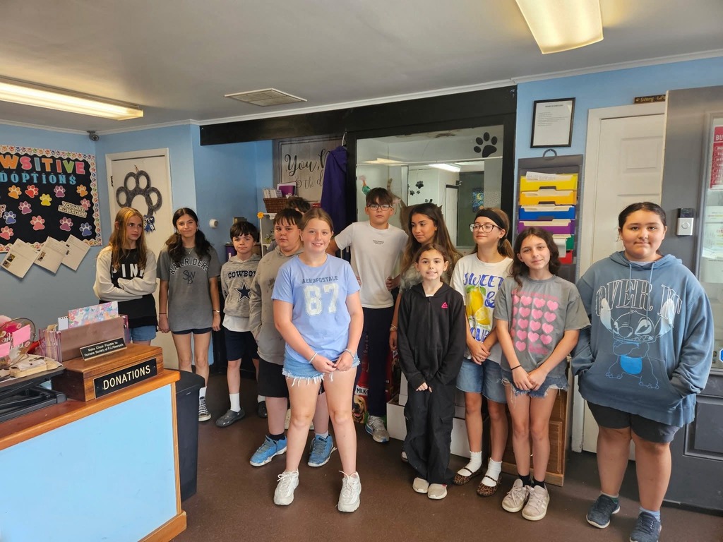 Image of the 5th & 6th grade students in the 2025-2026 Student Council at the Deerpark Humane Society