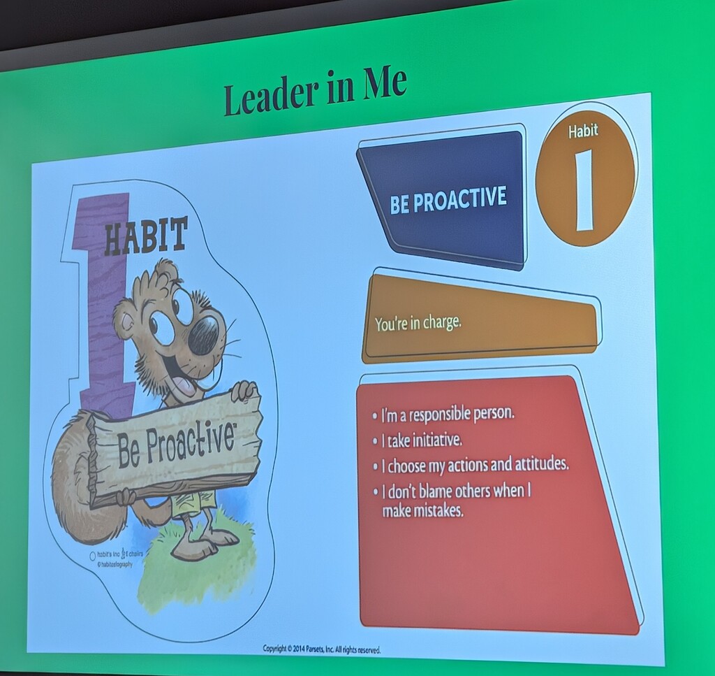 Image of the Leader in Me Habit 1-Be Proactive
