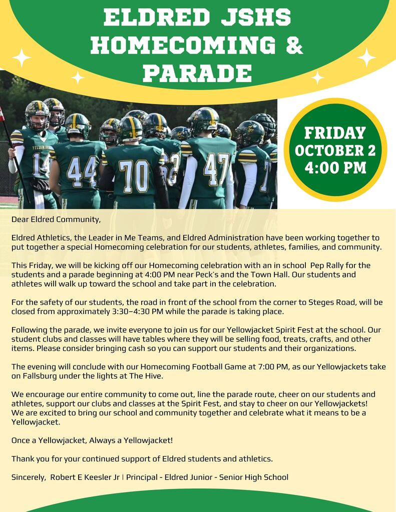 Eldred JSHS Homecoming & Parade 2026