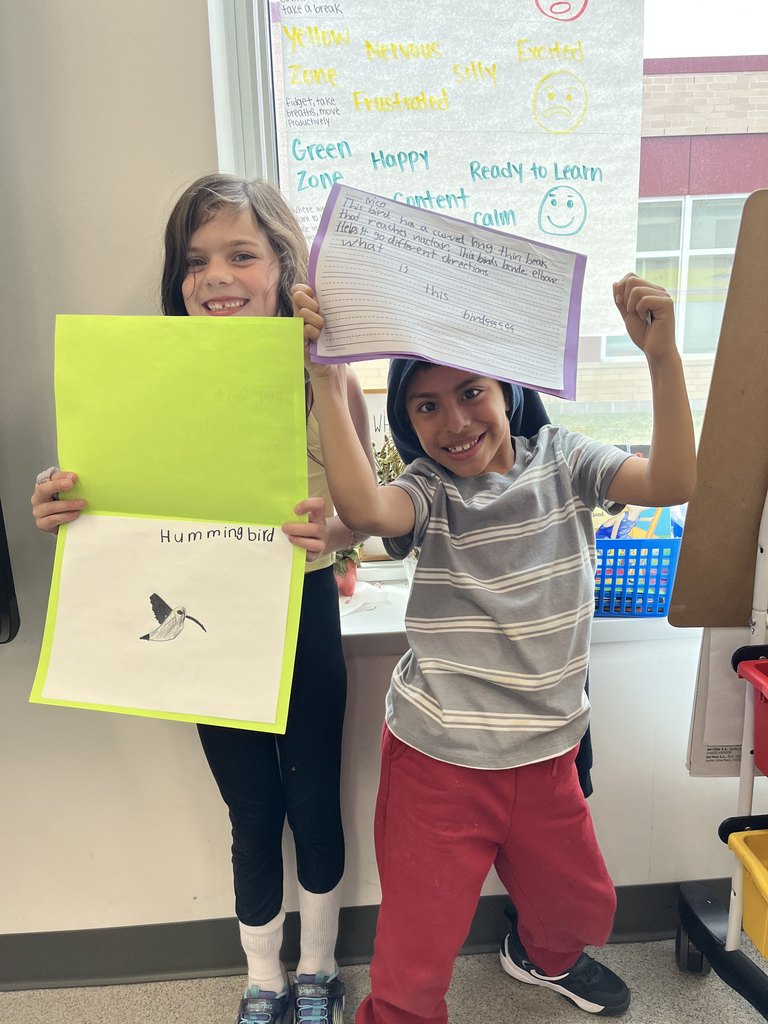 Miss Pozega’s class just flew through their Bird Riddles! Each group picked a different bird to ruffle some feathers with their clever clues—and they tweeted their way to success!