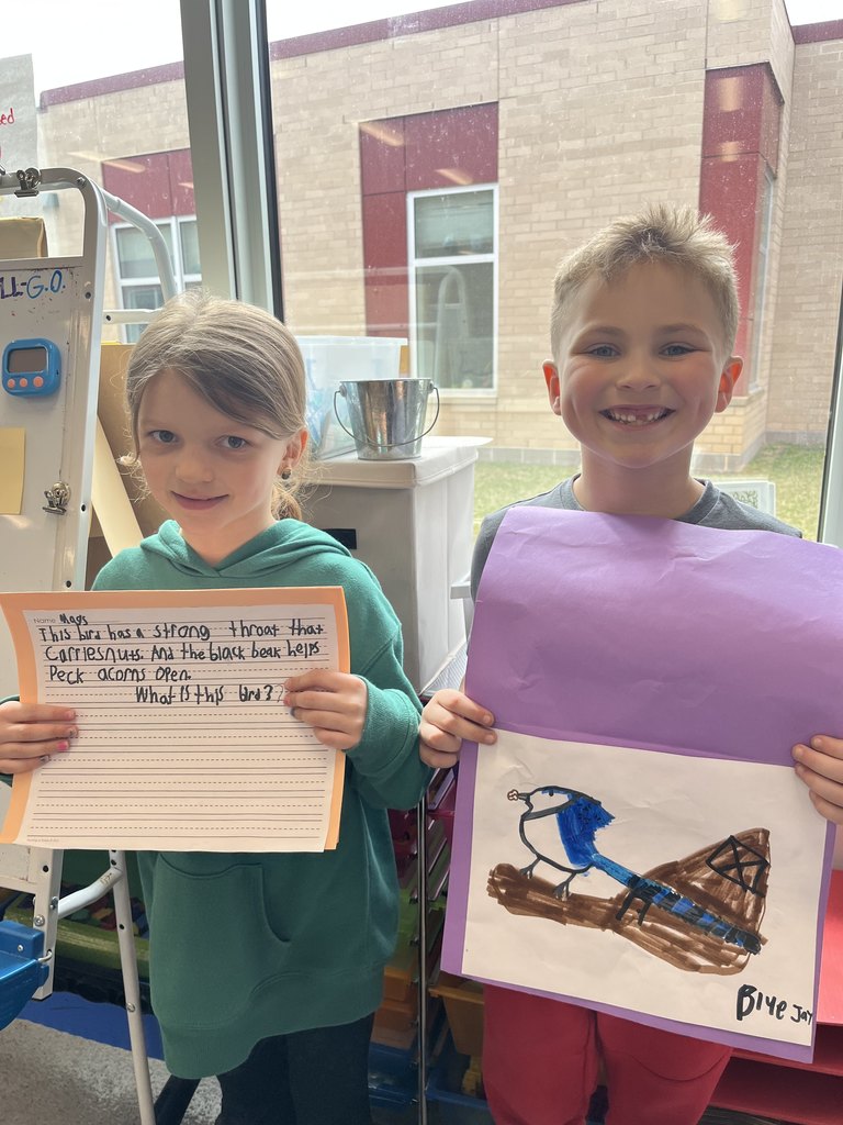 Miss Pozega’s class just flew through their Bird Riddles! Each group picked a different bird to ruffle some feathers with their clever clues—and they tweeted their way to success!