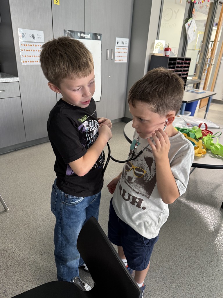 First graders have been exploring the world of sound in science class!