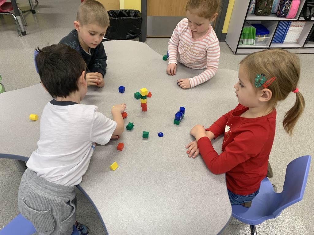Ms. Sterry's 4k students used collaboration and perseverance when trying to build the tallest tower- a dual purpose lesson for Crew and Math! 