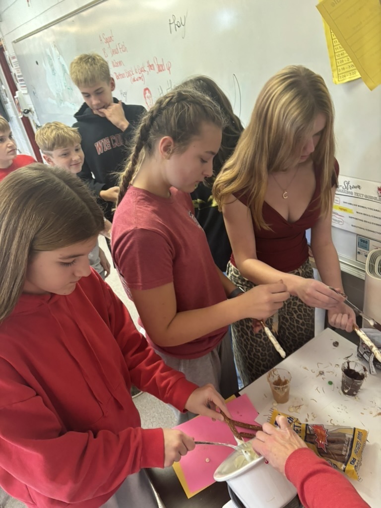 Mrs. Johnson’s 8th grade Homeroom recently made a fun and tasty treat, and families can make it at home too!